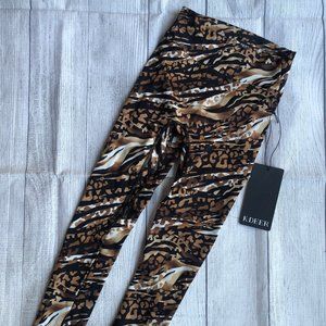 Kids K-Deer Size Medium Safari print Leggings